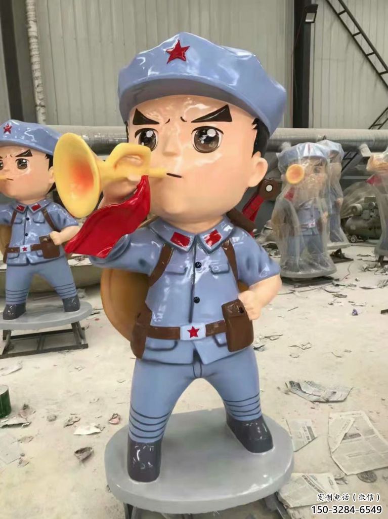 步行街交警雕塑 游樂(lè)場(chǎng)軍人雕塑 鑄造士兵雕塑