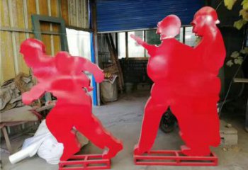 別墅區(qū)工人雕塑 大型別墅區(qū)勞動(dòng)雕塑 剪影民俗雕塑