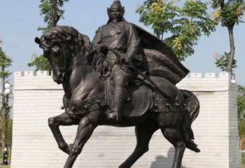 仿古岳飛雕塑 草地名人雕塑 房地產(chǎn)肖像雕塑