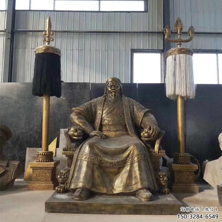 青銅皇帝雕塑 景觀校園古代雕塑 商業(yè)街雕塑