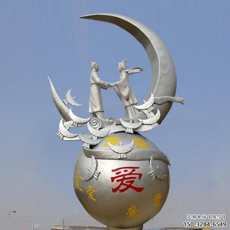 牛郎織女雕塑制作廠家，神話人物，古代人物小品