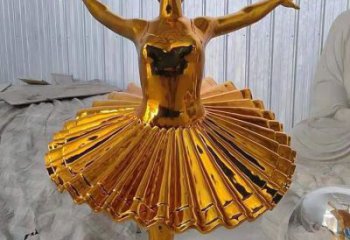 廣場(chǎng)跳舞雕塑 抽象景觀舞者雕塑 烤漆女孩雕塑