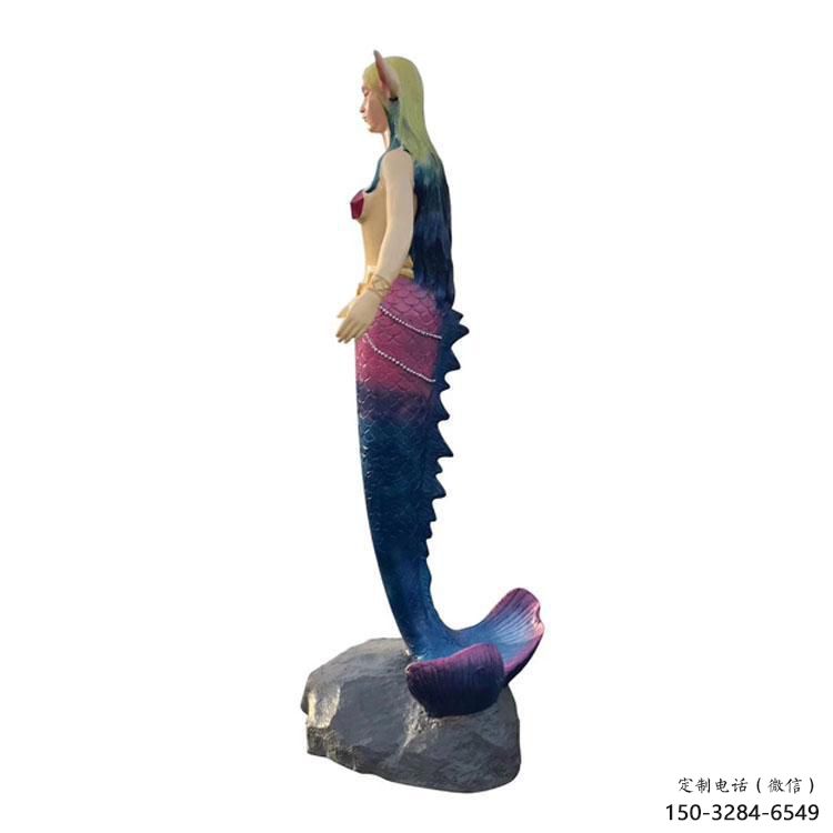庭院美人魚雕塑 公園草地卡通雕塑 鍛造動(dòng)漫雕塑