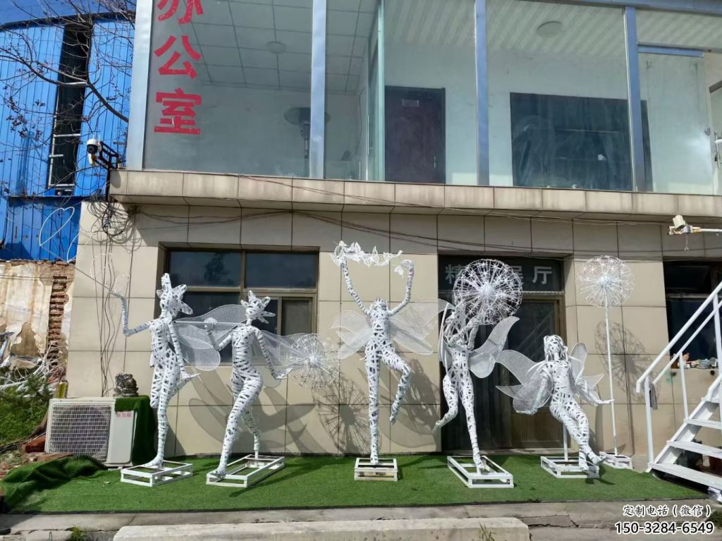 花仙子精靈雕塑，鏤空工藝制作，抽象卡通雕塑 (8)
