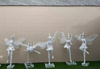 花仙子精靈雕塑，鏤空工藝制作，抽象卡通雕塑 (7)