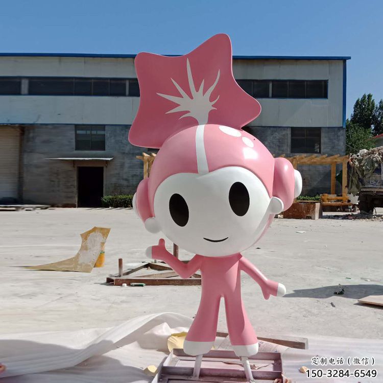 廣場福娃雕塑 抽象景觀體育雕塑 烤漆奧運(yùn)雕塑