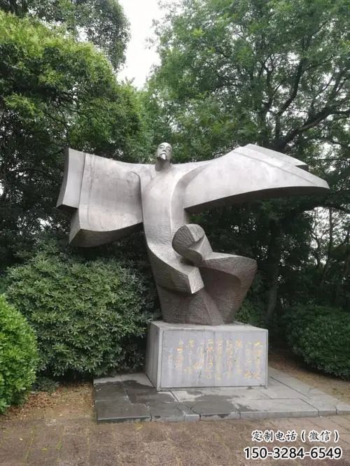 大門口李白雕塑 發(fā)光公園古代雕塑 仿真詩(shī)人雕塑