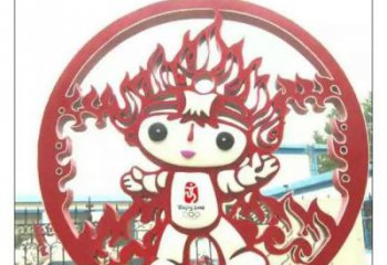 別墅區(qū)福娃雕塑 大型體育雕塑 剪影奧運(yùn)雕塑