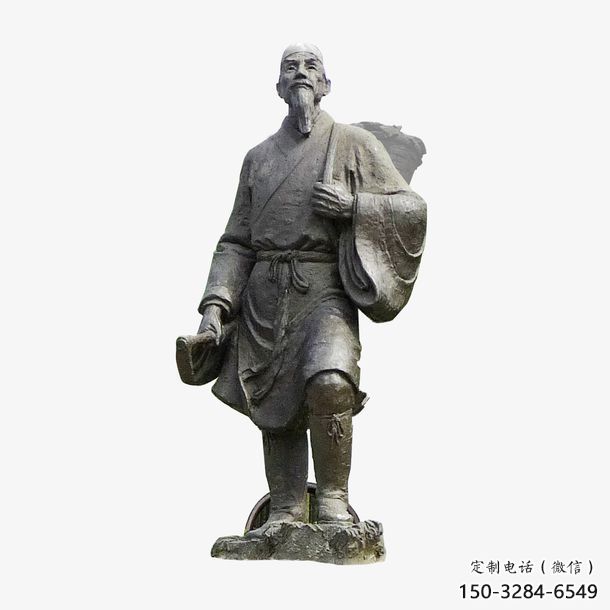 景觀場李時珍雕塑 景觀古代雕塑 仿真名醫(yī)雕塑