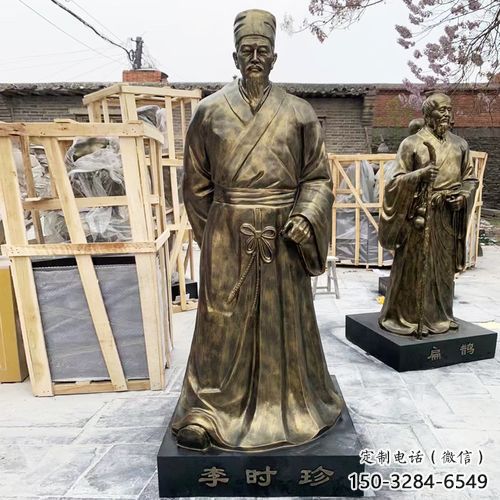 李時(shí)珍雕塑 景觀美陳古代雕塑 噴漆名醫(yī)雕塑