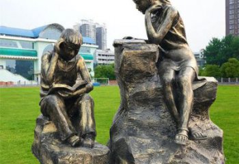 大型讀書雕塑 商業(yè)街廣場(chǎng)雕塑 仿真擺件