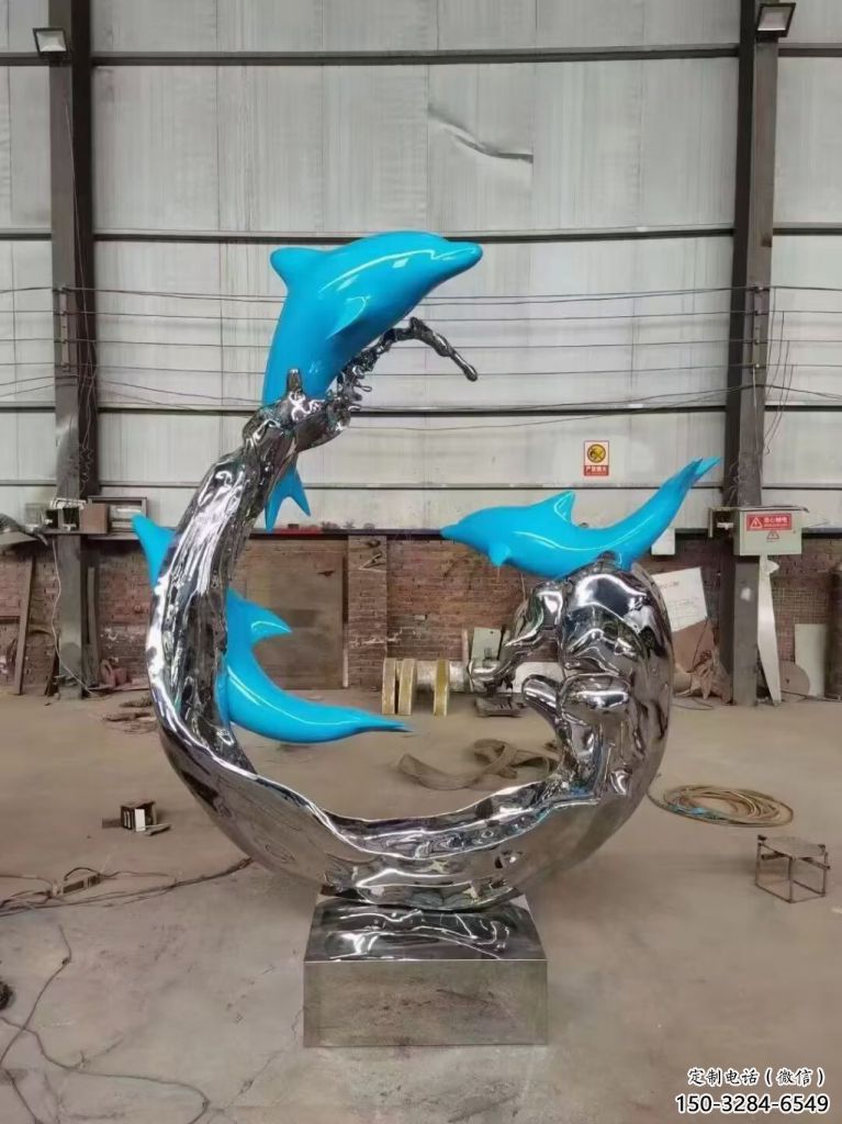 浪花雕塑廠家，抽象藝術(shù)造型，戶外廣場(chǎng)小品