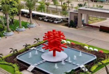 燈光中國結(jié)雕塑 餐飲店雕塑 商業(yè)街文化雕塑
