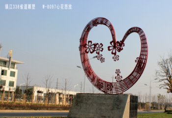 愛(ài)心雕塑 烤漆大型雕塑 歐式雕塑