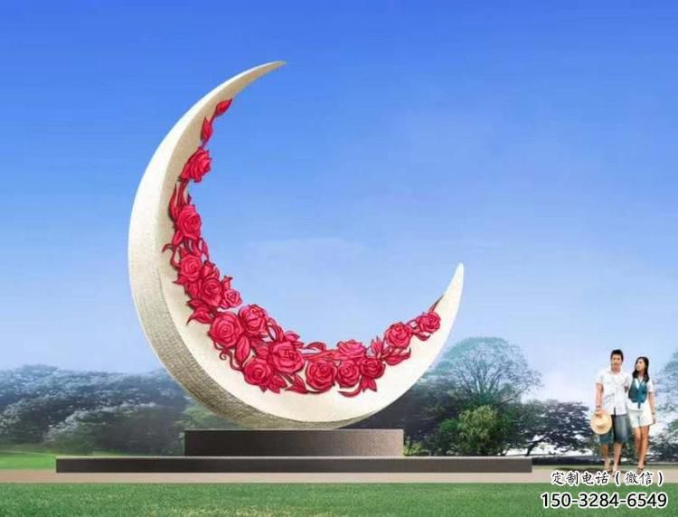仿真月牙雕塑 電鍍現(xiàn)代月亮牙雕塑 抽象雕塑 仿真月牙雕塑 電鍍現(xiàn)代月亮牙雕塑 抽象雕塑