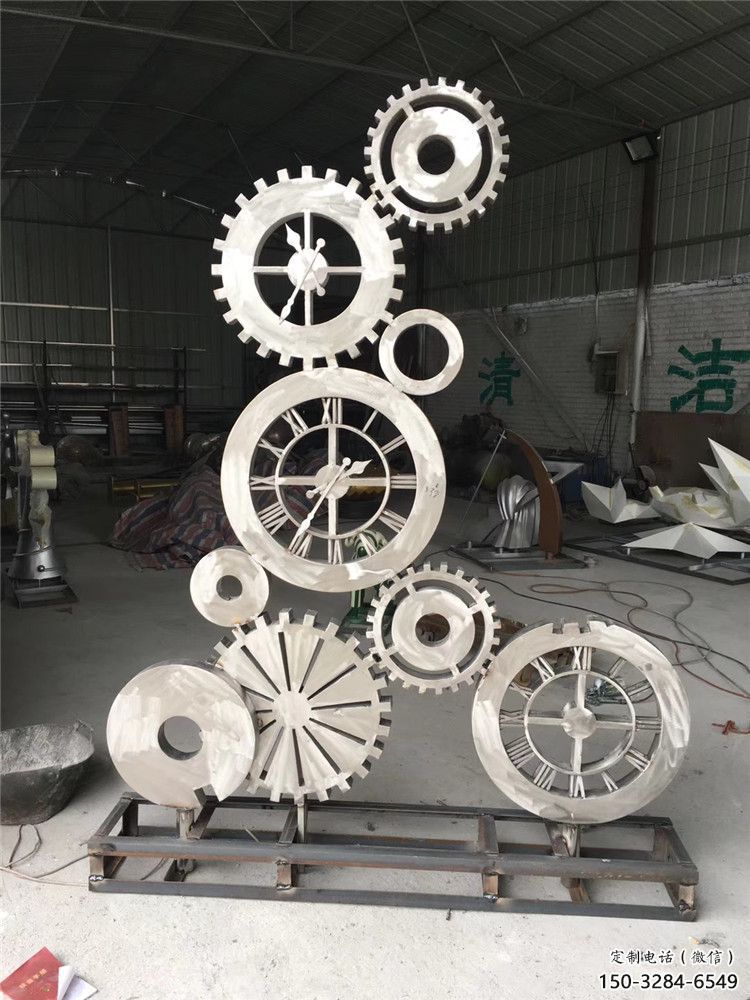 景觀齒輪雕塑 剪影工業(yè)雕塑 商業(yè)街機械雕塑