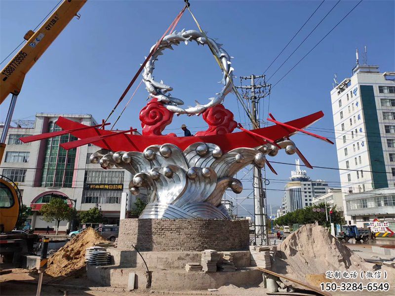 龍舟雕塑 歐式步行街劃槳雕塑 大型競(jìng)賽雕塑