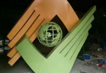 彩繪握手雕塑 標(biāo)志誠(chéng)信雕塑 街頭雕塑