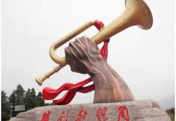 風(fēng)景區(qū)沖鋒號雕塑 售樓處廣場雕塑 