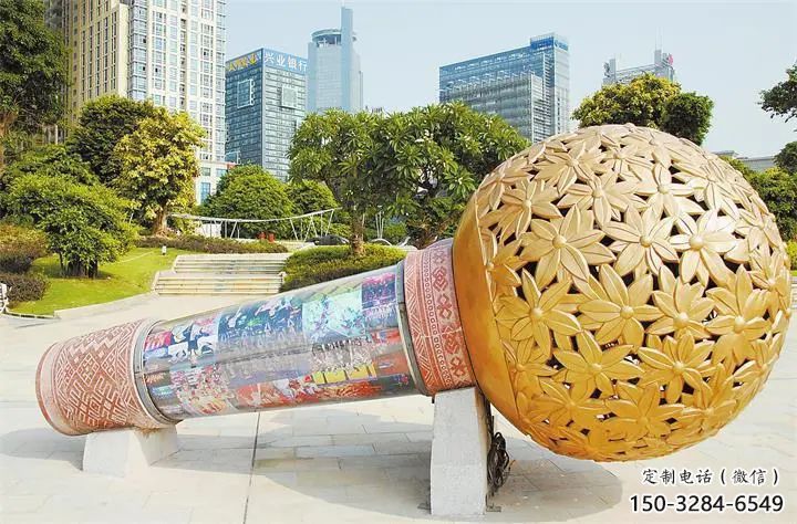 仿真麥克風(fēng)雕塑 電鍍現(xiàn)代音樂(lè)雕塑 部隊(duì)話筒雕塑