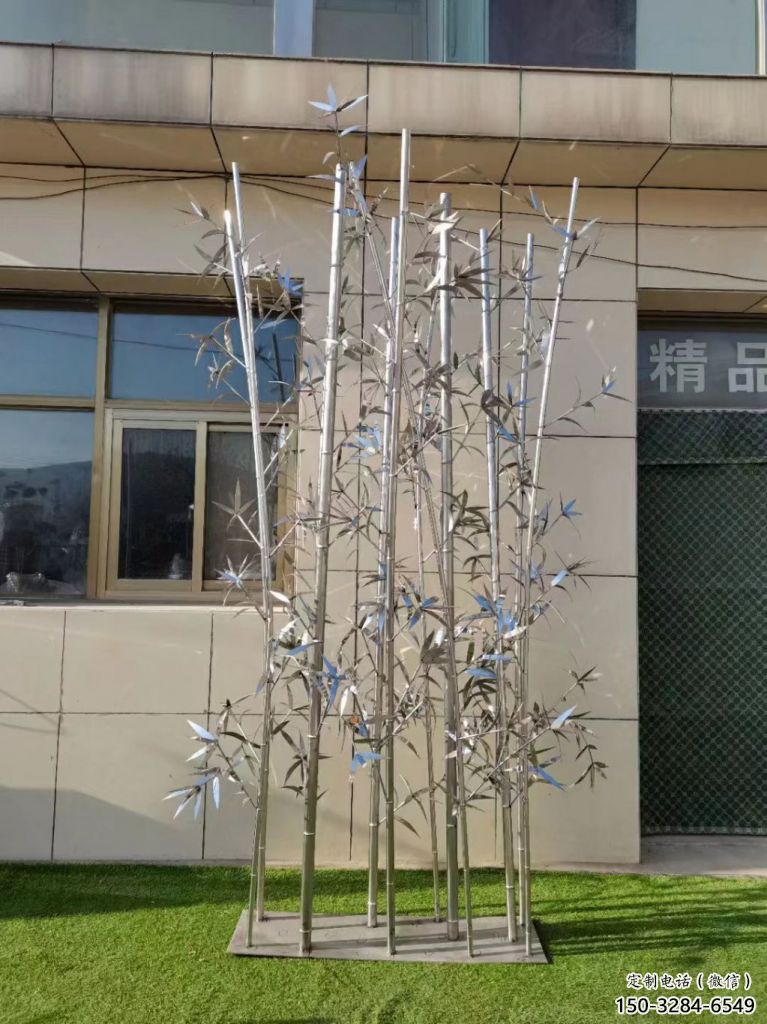 美陳竹葉雕塑 異形竹類(lèi)雕塑 酒店植物雕塑