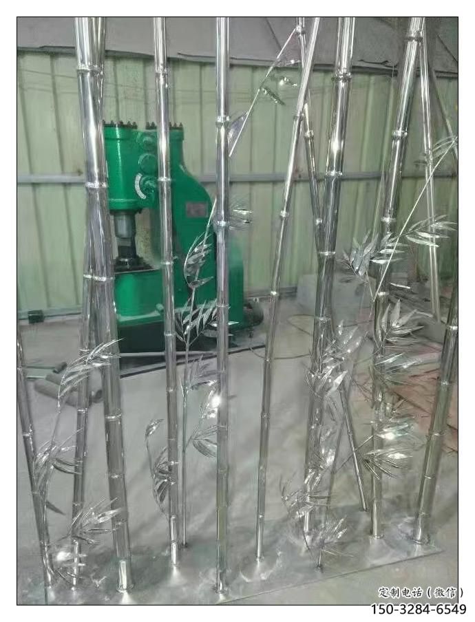 竹葉雕塑 歐式步行街竹類(lèi)雕塑 大型商場(chǎng)植物雕塑