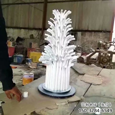 房地產雪花雕塑 現(xiàn)代窗花雕塑 幾何雕塑