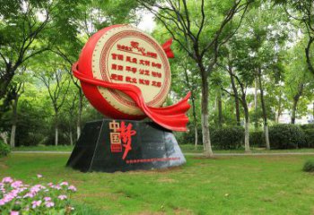 中式戰(zhàn)鼓雕塑 啞光喜慶雕塑 游樂場民族雕塑