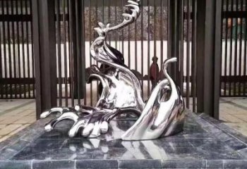彩繪水花雕塑 電鍍現(xiàn)代水景雕塑 公園雕塑