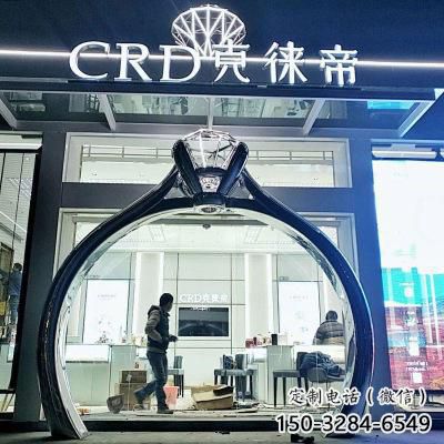 戒指拱門雕塑，形象美陳擺件，不銹鋼景觀拱門雕塑
