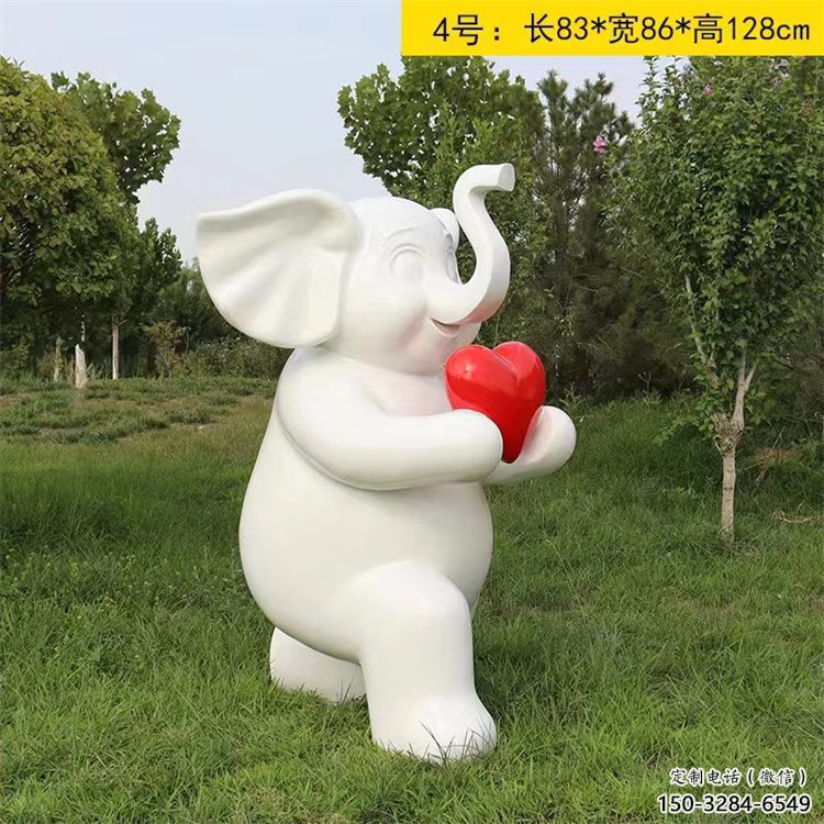 大象雕塑，街景小品，藝術(shù)玻璃鋼大象雕塑生產(chǎn)