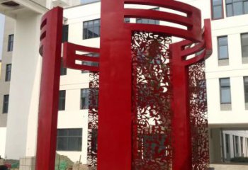 鏤空門套雕塑，烤漆工藝，不銹鋼鏤空門套雕塑