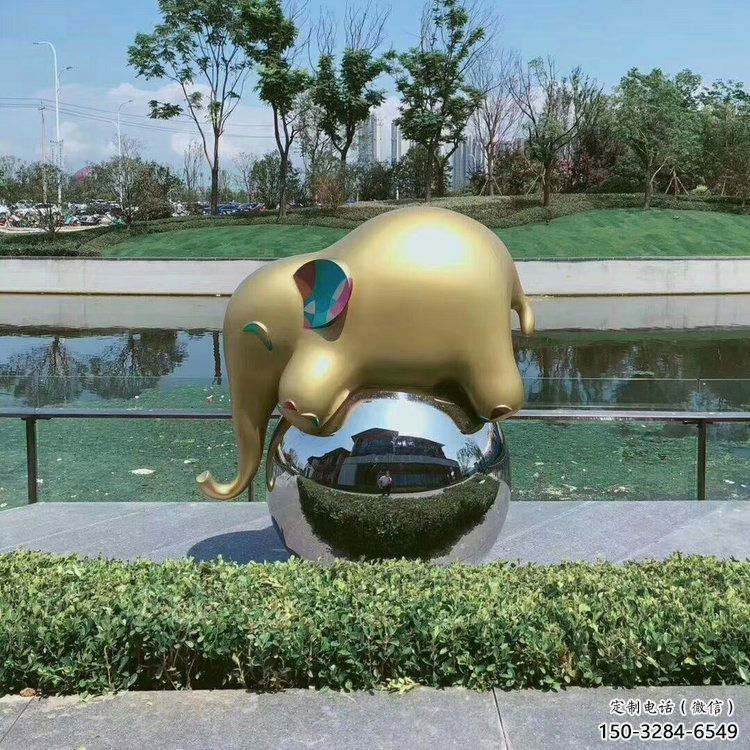 大象雕塑常用，景觀概念，卡通大象雕塑展品