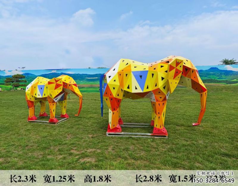 金屬大象雕塑制作觀賞型，城市裝飾，空間烤漆大象雕塑標(biāo)準(zhǔn)