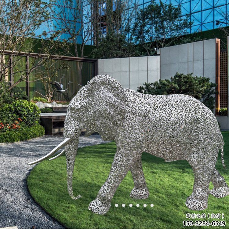 公園大象雕塑供求，景觀雕塑，鏤空藝術(shù)大象雕塑優(yōu)選