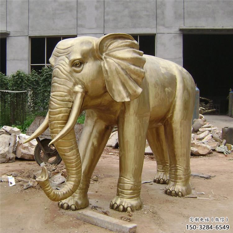 主題大象雕塑選用，鑄造藝術(shù)，黃銅大象雕塑展品