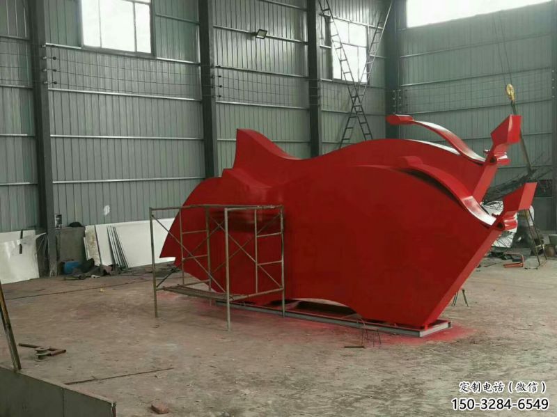 庭院黨徽雕塑，戶外革命雕塑，烤漆形式