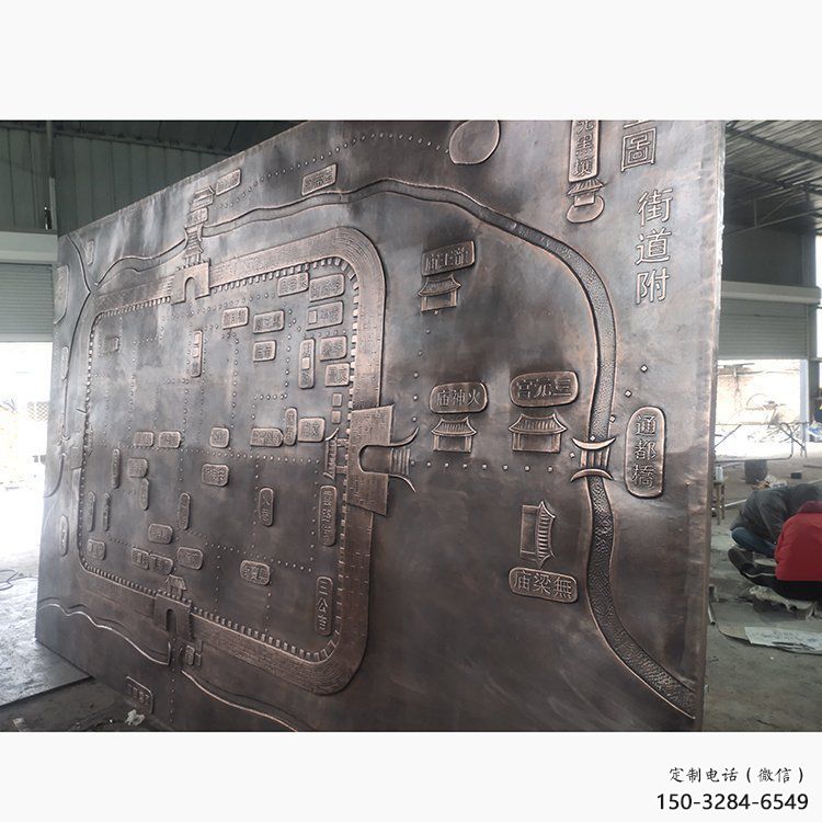 園林浮雕供求，鑄銅雕塑，大型墻體浮雕制造商