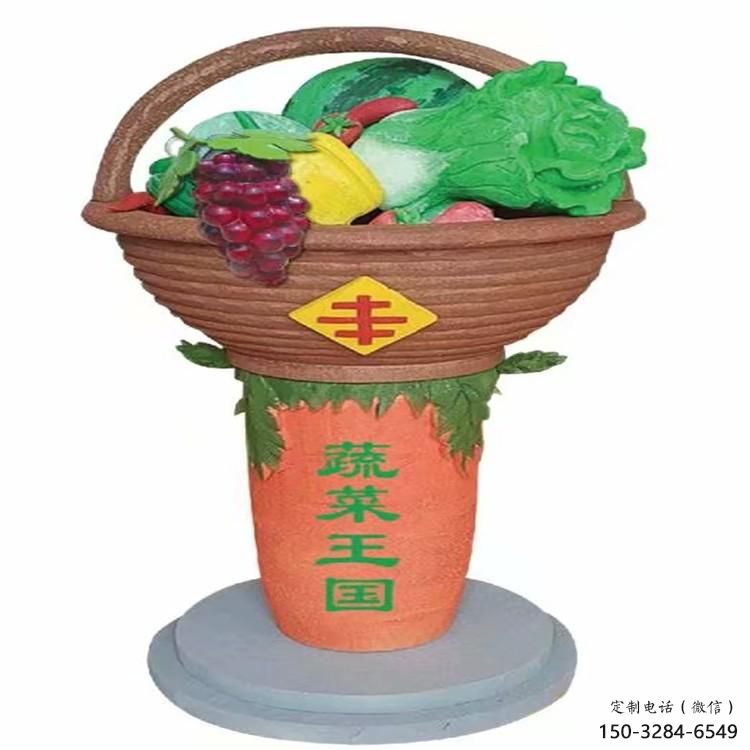 果籃雕塑標(biāo)準(zhǔn)，多彩藝術(shù)，景觀白菜果籃雕塑供應(yīng)