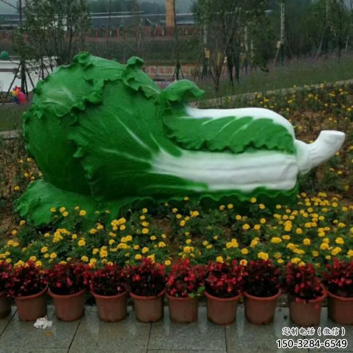 果籃雕塑選用，小區(qū)擺件，大型白菜果籃雕塑批發(fā)