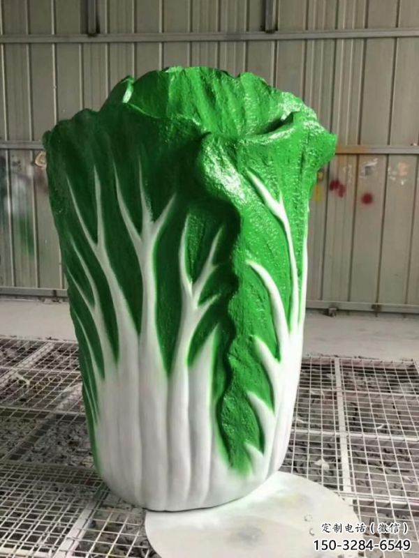 現代果籃雕塑定制，中式工藝，白菜果籃雕塑優(yōu)價