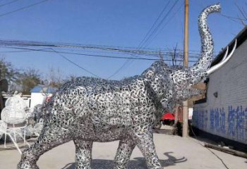 園林大象雕塑供求，鏤空動物雕塑，鏤空動物雕塑制造商