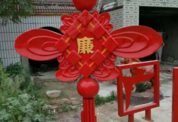 城市中國結雕塑廠家，烤漆工藝制作，民俗文化標識