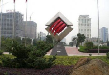 廣場中國結(jié)雕塑廠家，烤漆工藝制作，民俗文化標(biāo)識