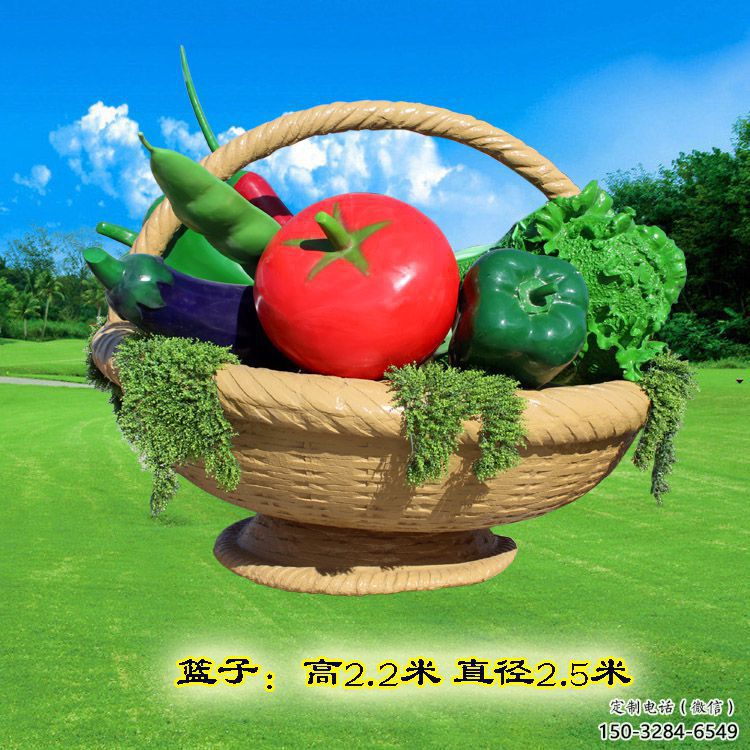 商業(yè)果籃雕塑標(biāo)準(zhǔn)，廣場(chǎng)雕塑，玻璃鋼果籃雕塑供給