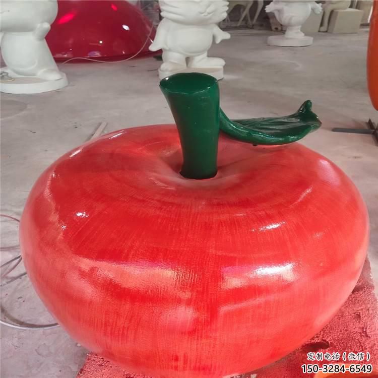 果籃雕塑通用，街道標(biāo)識(shí)，仿真番茄果籃雕塑承接