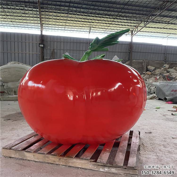 果籃雕塑展品，彩鋼制作，酒店番茄果籃雕塑精品