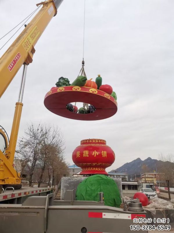 彩繪景觀花籃雕塑通用，花園小品，廣場(chǎng)玻璃鋼花籃雕塑優(yōu)價(jià)
