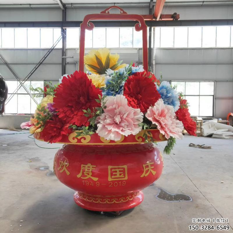 鋼結(jié)構(gòu)花籃雕塑選用，廣場(chǎng)雕塑，廣場(chǎng)花籃雕塑異型選用