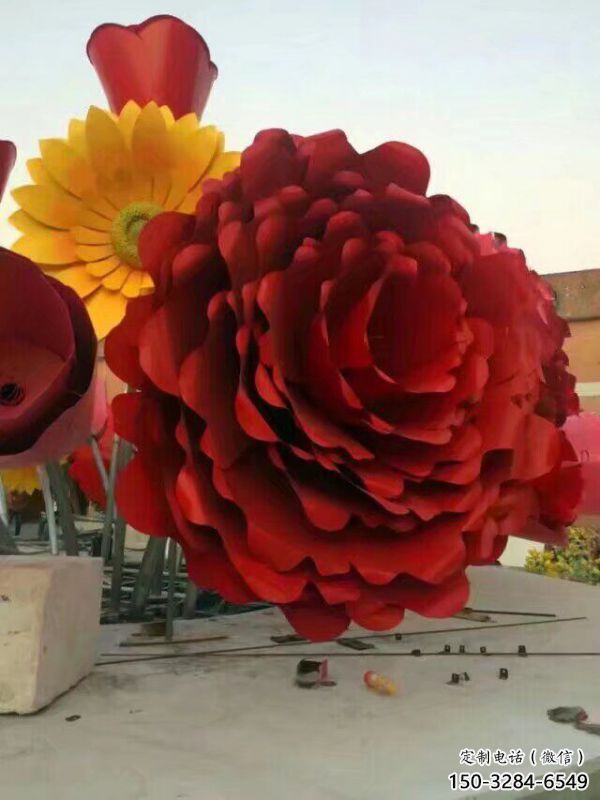 商場(chǎng)花籃雕塑批發(fā)，動(dòng)態(tài)雕塑，主題花朵花籃雕塑標(biāo)準(zhǔn)